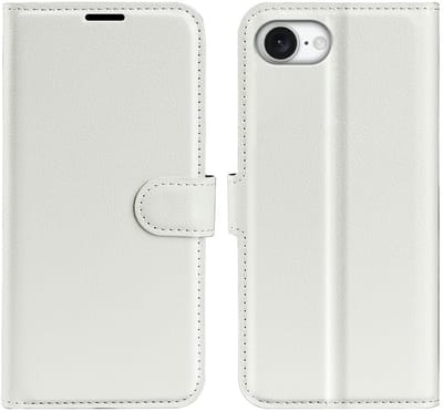 Coverup Hoesje - Geschikt voor iPhone 16e / 17e Hoesje - Coverup Book Case - Wit