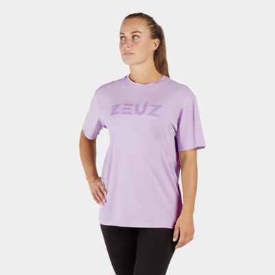 ZEUZ Dames Oversized Sportshirt – Fitness T-Shirt - Lila - S