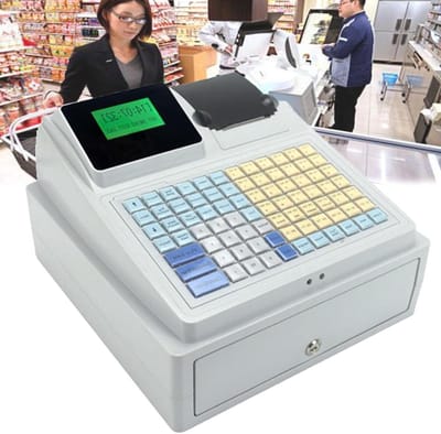 Elektronische Kassabon - Kassasysteem Kassa - Winstgevend Ondernemen - Snelle Thermische Printer - 81 Toetsen - Zwart