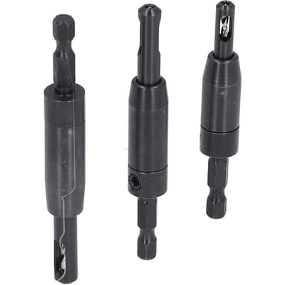 3 Delige Houtbewerking Scharnier Boorbeitel Set HSS 1/4 inch Zeskant Schacht Positionering Boren Boorbeitel Set 1/8 inch 7/64 inch 3/32 inch