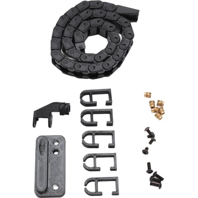 3D Printer Sleepketting 16,9 inch Zwart ABS Flexibel Geluidsarm Eenvoudig te Installeren Draadhouder Kabel voor black