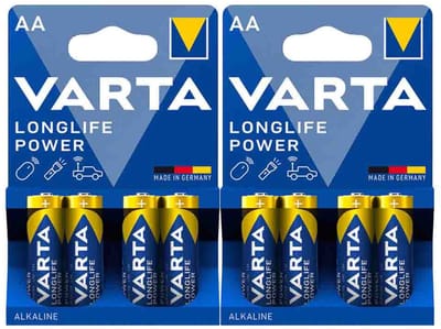 Varta Longlife Power Alkaline Batterijen AA - 2 x 4 stuks - Voordeelverpakking