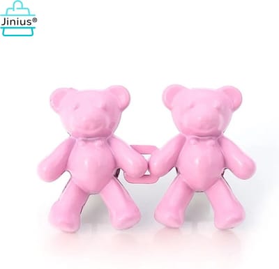 Jeans Button Pins - Roze - Spijkerbroek knoop - Spijkerbroek Verkleinen - 2 stuks - Bear Button - Verstelbare Knoop - Knoop Zonder Naaien - Herbruikbaar