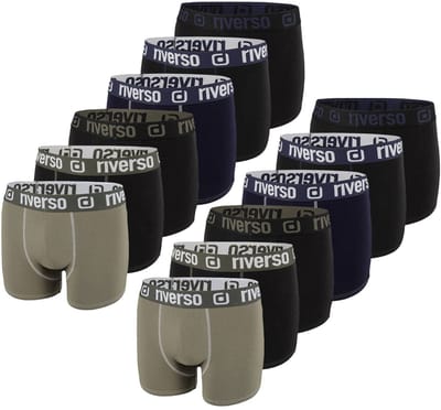 riverso Heren Boxershorts RIVOle 12 Pack Veelkleurig S Geen krassend label
