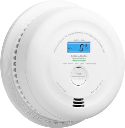 KAD® Rookmelder - Combinatiemelder Rook en Koolmonoxide - 2-in-1 Koolmonoxidemelder & Rookmelder - Wit - 16cm x 7cm x 16cm