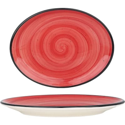 Bonna Serveerschaal - Aura Passion - Porselein - 25x19 cm - set van 2