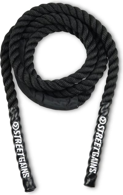 StreetGains® Verzwaard Springtouw 1.36KG – Duurzaam & Verstelbaar – Verbeter Conditie, Kracht & Coördinatie – Voor Intense Cardio-Workouts