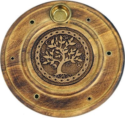 Wierook en kegeltjes brander tree of life - 10 - Hout - L