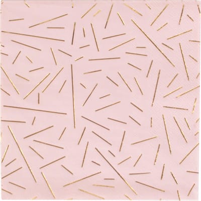 Wegwerp servetten - Gouden strepen - My Little Day - 16 stuks - 16cm