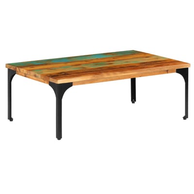 vidaXL - Salontafel - 100x60x35 - cm - massief - gerecycled - hout