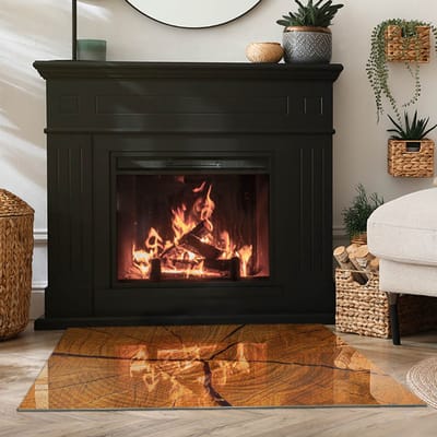 Coloray Vloerplaat Houtkachel - Plaat onder Houtkachel - 100 cm x 70 cm - Kachel Onderplaat - Oranje Vloerplaat Kachel - Verwarmingsaccessoires - Onderplaat Kachel - Houtkachel Vloerplaat - Vloerplaat Voor Kachel