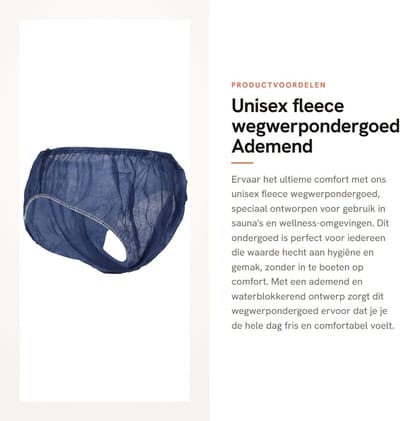 Dailygoods- Wegwerpondergoed - Pak van 20 - Ademend - Comfortabel - Lichtgewicht - Geschikt voor sauna - Ruimtebesparend - Ondergoed