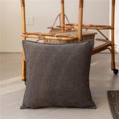 45X45CM Vintage Bruine Sierkussenhoes Franse Eenvoudige Stempel Taillekussenhoes Decor Huis Decoratieve Kussensloop 45x45cm gray
