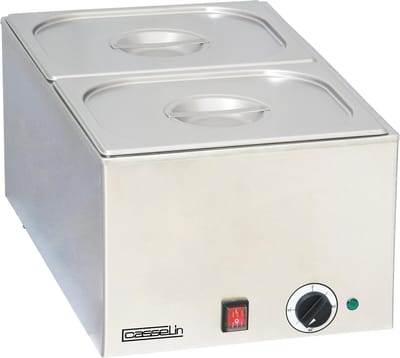 Bain Marie - Warmhoudbak - Eten Warm Houden - RVS Constructie - 2x GN 1/3 - Zilverkleurig