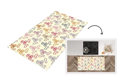 Keukenloper - Loper keuken - Strik - Patronen - Geboorte - 120x60 cm - Keukenloper vinyl