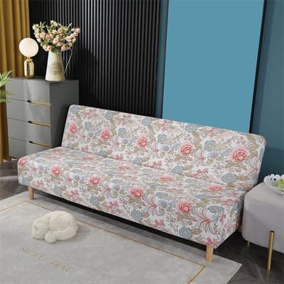 Bohemia Sofa Bed Cover Elastische Spandex Sofa Hoezen Zonder Armleuningen Bankhoezen Antislip Armless Sofa Bed Beschermhoes 180-210cm
