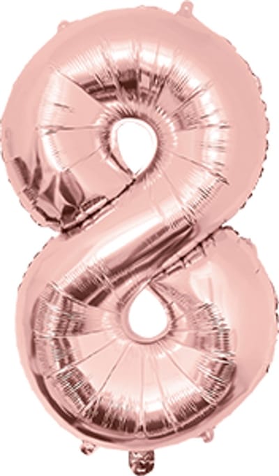 Foil Balloon 40 cm- no.8 Rose Gold