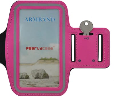 Pearlycase Geschikt voor iPhone 17 Pro Max - Hoesje - Sportband Hoesje - 17 Pro Max Sport Armband Case Hardloopband Roze