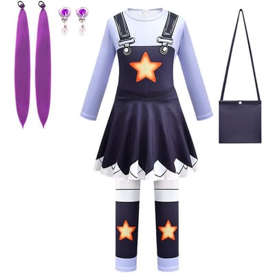 Avontuurspel Poppy Meisjes Outfits Halloween Cosplay Lily Verjaardagsfeest Kinder Jumpsuit Carnaval Optreden Kinderkleding 3-4T (110) black