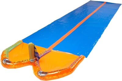 Waterglijbaan - Tuin glijmat - Zomerse pret - Extra lang - 650 cm - Oranje