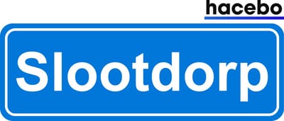 Hacebo - Plaatsnaam Sticker - 29x10 CM - Slootdorp sticker - Verkeersborden sticker - grappige cadeaus - Slootdorp