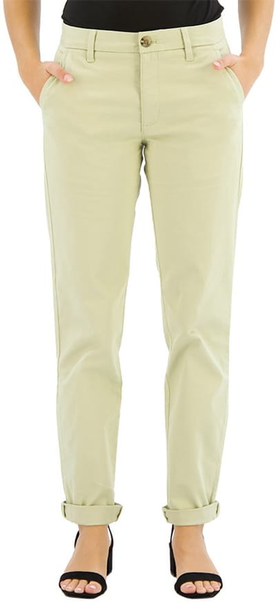 Dockers Weekend Regular Slim Ankle Fit Chino Broek Beige 28 Vrouw