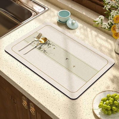 Nieuwe Chinese Keuken Aanrecht Absorberende Afdruipmat Franse Diatomeeënaarde Tafelblad Koffiezetapparaat Geïsoleerde Bar Mat 30 * 40CM