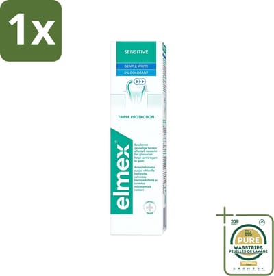 1 x Elmex - Tandpasta - Sensitive Whitening - Triple Protection - 75 ml- Gevoelige Tanden - Tandpasta - Witte Glimlach - Mondgezondheid - Bacteriën Bestrijden