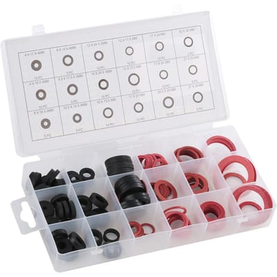 141 stuks NBR O-ring Kraanafdichting Loodgieterspakking Rubberen Ring Assortimentsset gray