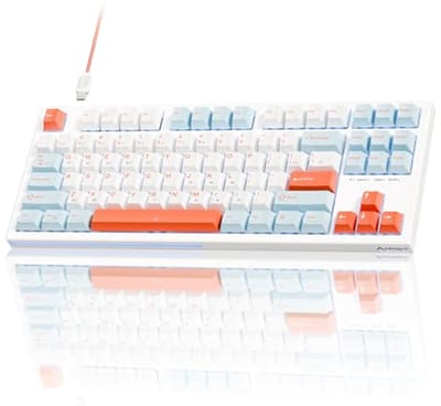 Mechanisch Gaming Toetsenbord met Blauwe Switches en LED Verlichting - TKL QWERTY - Programmeerbare Sleutels en NKRO