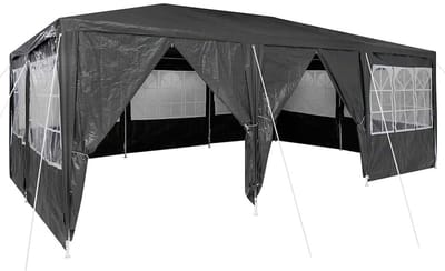 Partytent opvouwbaar - Paviljoen - Easy up - Waterdicht - met Zijwanden - Weerbestendig - Antraciet en wit