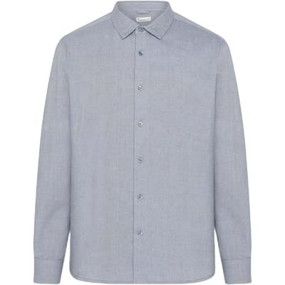 KnowledgeCotton Apparel Overhemd Vintage Indigo - Maat M - Heren - Overhemden Casual
