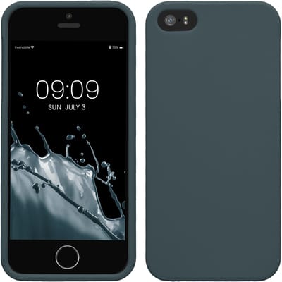 kwmobile telefoonhoesje geschikt voor Apple iPhone SE (1.Gen 2016) / iPhone 5 / iPhone 5S - Hoesje voor smartphone - Back cover in leisteen