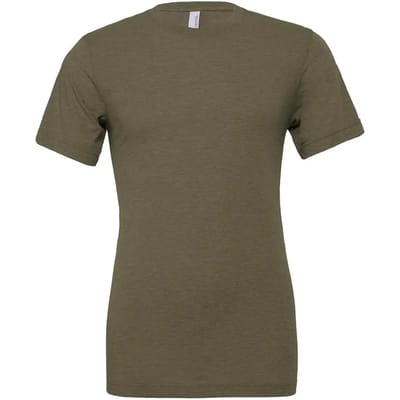 Bella+Canvas Unisex Triblend Crew Neck T-Shirt CV3413 - Military Green Triblend - XS