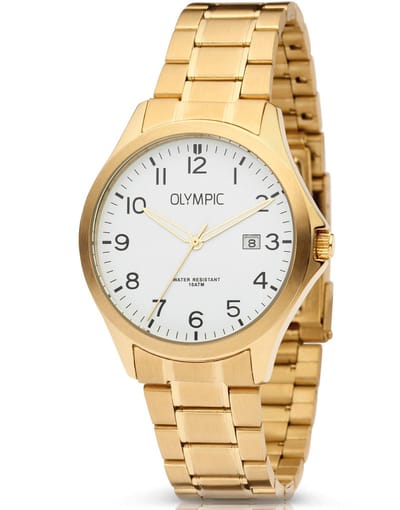 Olympic OL72HDD008 ROBIN - Horloge - Staal - Goudkleurig - 40mm