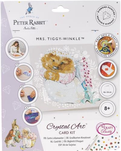 Crystal Card kit ® Mrs. Tiggy-Winkle (partial) 18 x 18 cm.