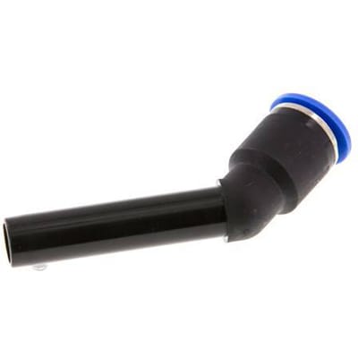 12mm x 12mm 45 graden L-verbinding PA 66 Insteekfitting Plug Lange Huls NBR [2 Stuks]