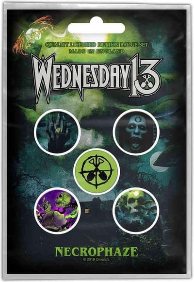 Wednesday 13 - Necrophaze Badge/button - Set van 5 - Multicolours