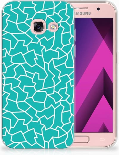 Samsung Galaxy A3 2017 Hoesje maken Cracks Blue