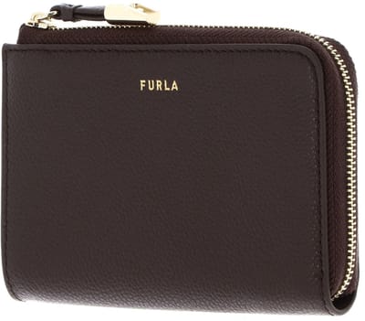 FURLA Leren kaarthouder Vitello Night Goccia Card Case Espresso donkerbruin