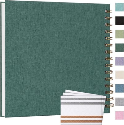 Fotoalbum Linnen Cover - Scrapbook Fotoboek - Herinneringen Bewaren - Moderne Stijl - 205x205 cm - Groen