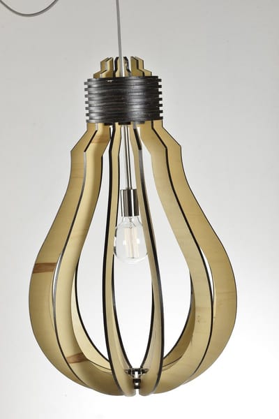 Chericoni hanglamp Lampadina - hout - 30 cm.