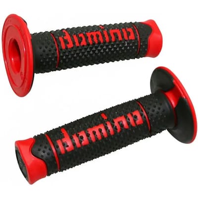 Handvatset Domino A260 off-road Zwart / Rood Scooter Schakelbrommer