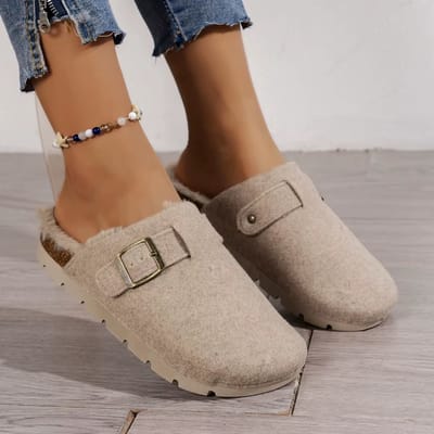 Dames Warme Winterpantoffels – Zachte Antislip Huispantoffels met Gesloten Teen – Comfortabele Instappers voor Thuis en Slaapkamer (Maat 37)