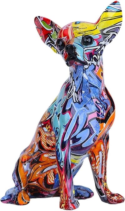 Eenvoudig Creatief Kleur Hond Standbeeld Ornament voor Woonkamer en Kantoor