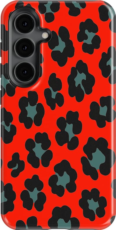 DripCase Luipaard Hoesje Samsung Galaxy S24 | Backcover met Mag | Hoesje met Dierenprint Samsung Galaxy S24 Jungle Blaze