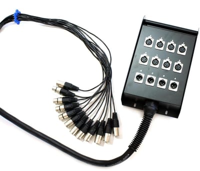 Multicore XLR Kabel - Stage Box Kabel - Muziek Opnemen - Genummerde Connectoren - 30m - Zwart