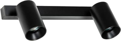 Moderne Zwarte Wand- en Plafondlamp met 2x GU10 Fitting