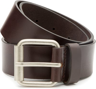 DTCH.FIT Herenriem Leer Dean - Riem Donkerbruin - Jeans Broekriem - Riemmaat 85cm - Totale lengte 100cm
