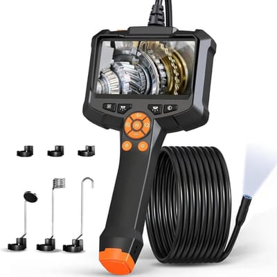 GELLDG Endoscopische camera - 5 meter - Digitale endoscoop - Rioolinspectiecamera - Waterdichte endoscopische camera - 1080P HD - 4,5-inch scherm - Geschikt voor monteurs, reparateurs, loodgieters